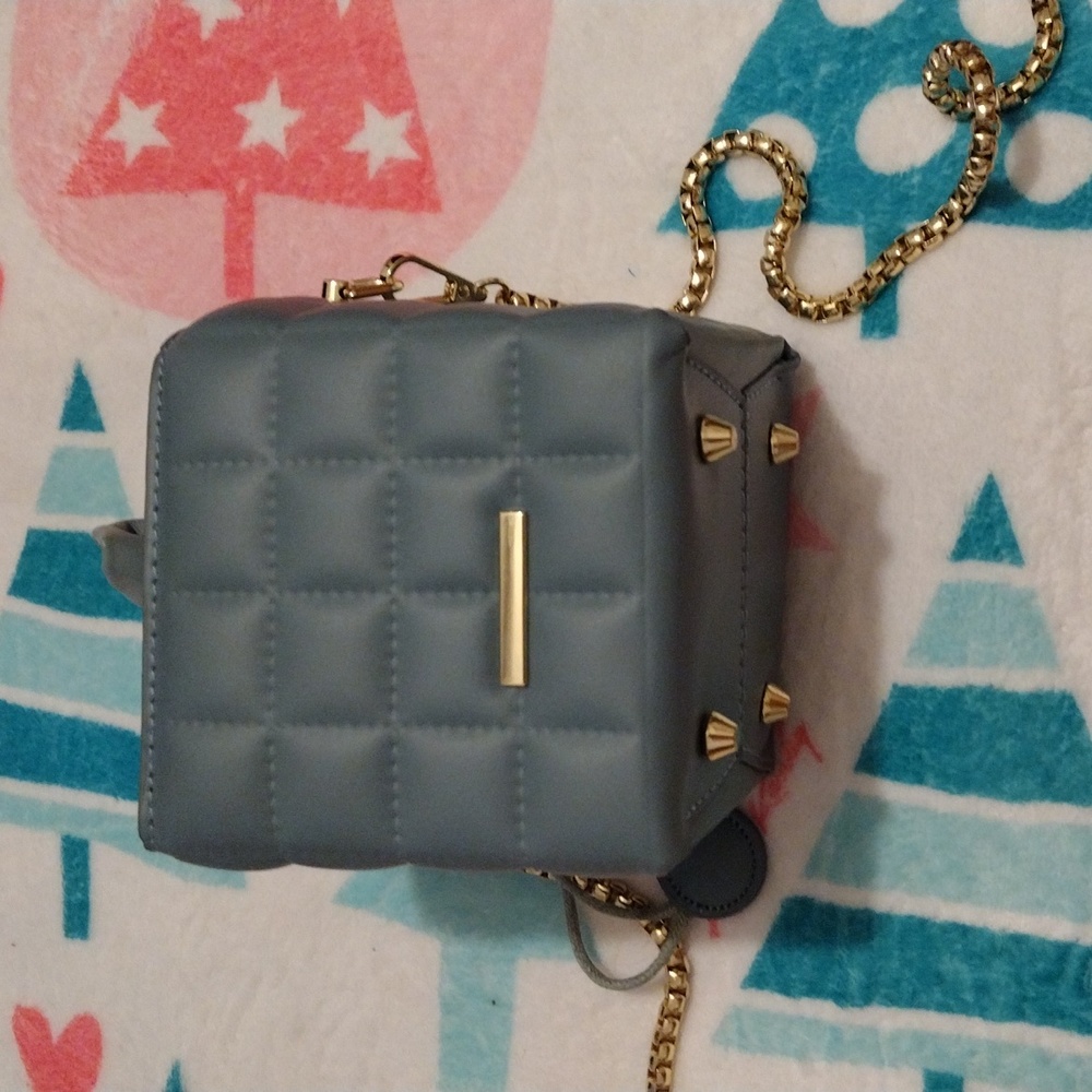 Small blue square purse